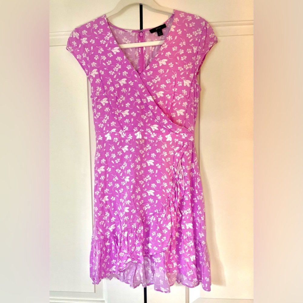 J. Crew Dresses J Crew Ruffle-Front Mini Dress  Bubblegum Floral - Size: 2 - Picture 5 of 6